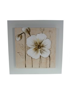Tableau en bois avec des fleurs de peinture à l'huile 2