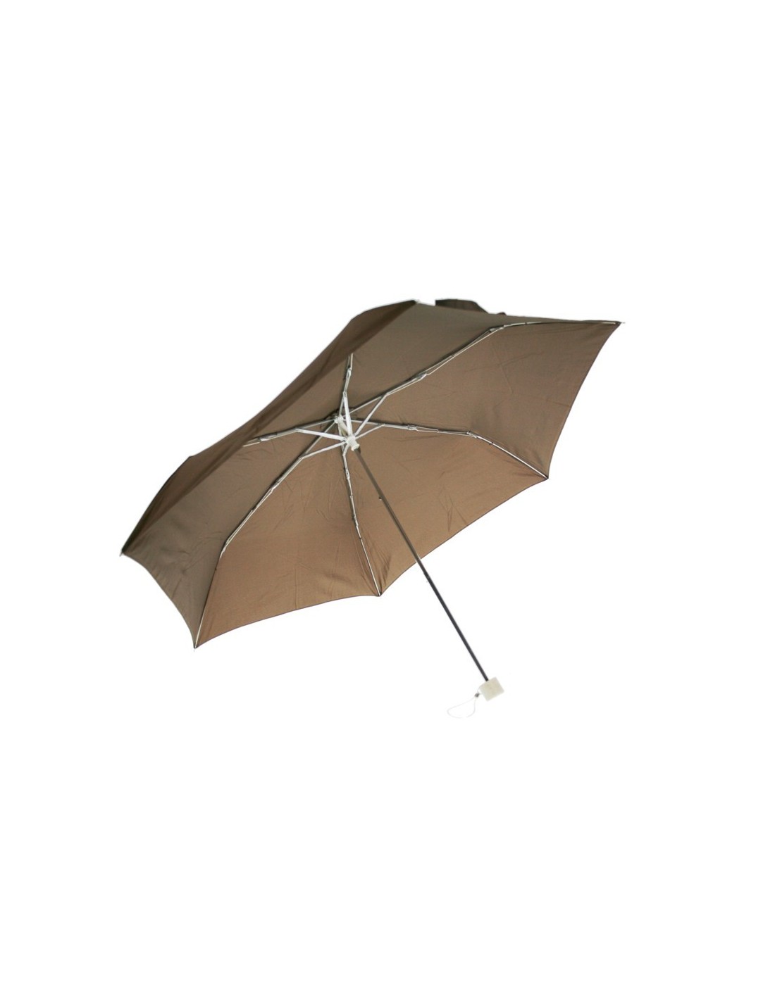 Paraguas pequeño plegable de lluvia para bolso señora color marrón apertura automática regalo para día de la madre y amiga