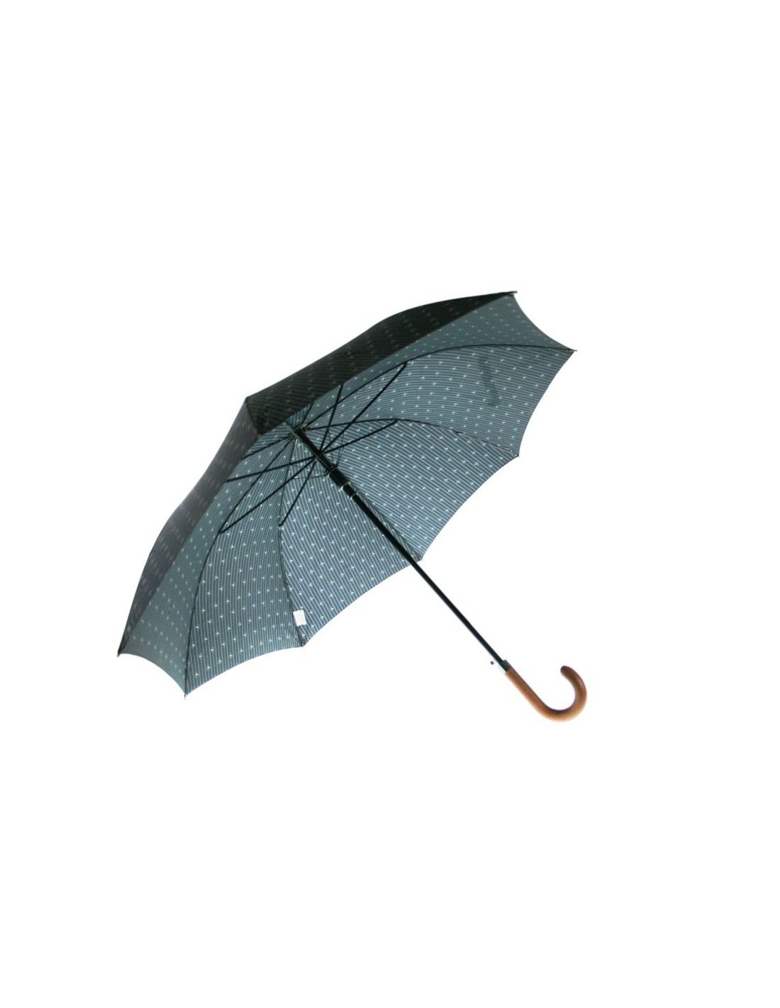 Paraguas con apertura automática de color negro y estampado discreto gris para señor paraguas grande con varillas de fibra regal