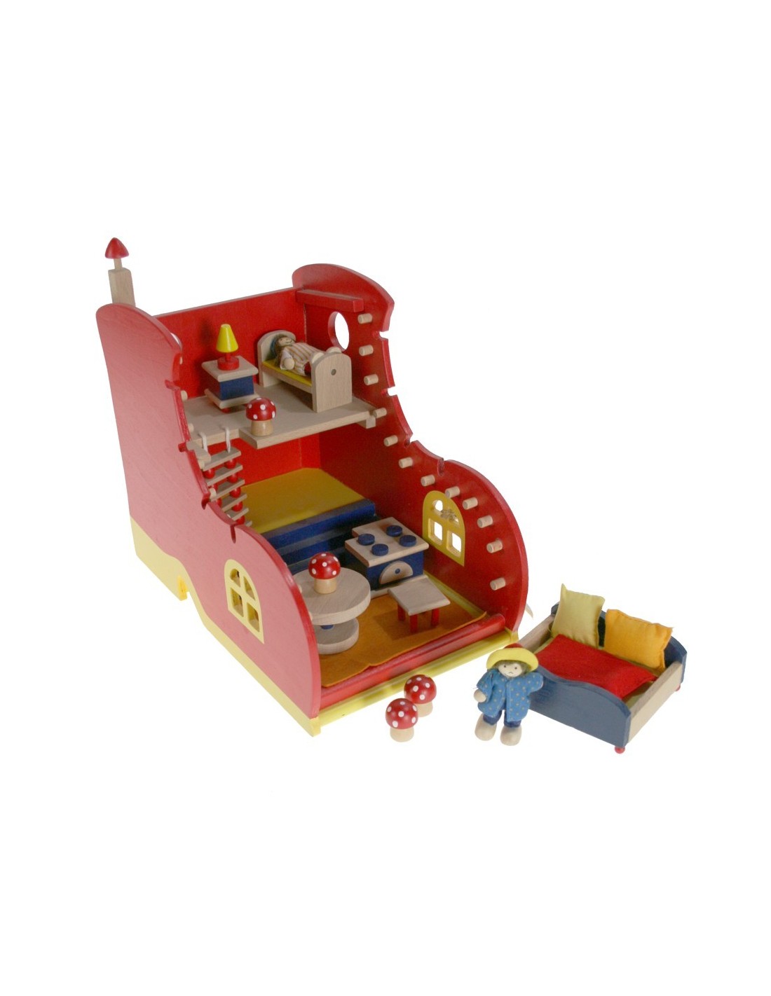 Casa de muñecas de madera forma de zapato juego de niños y niñas