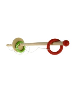 Atrapa l'anell joc de destresa i habilitat en fusta joguina tradicional. Mides: 52xØ9 cm.