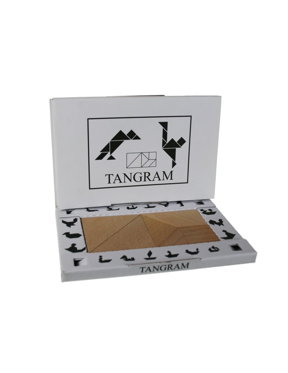 Juego puzzle Tangram de Madera en estuche juego de razonamiento geométrico tangram juego clásico. 
