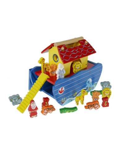 Arca de Noè de Fusta joguina tradicional amb accessoris