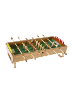 Futbolín de mesa portátil mini juego de fútbol de madera futbolín para niños pequeños juguete infantil.