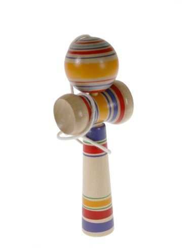 Kendama de fusta de faig colorida joc de destresa i motricitat de les mans joguina intantil.