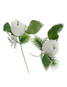 Pomme blanche ornée pour la pièce maîtresse de Noël idéale également pour la décoration de couronne de Noël de hall d'entrée de  2