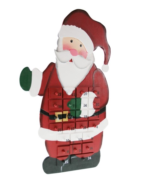 Calendario Adviento de madera Papa Noel