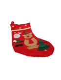 Bota de San Nicolás de colores en fieltro calcetín de Navidad para decorar el árbol decoración navideña. Medidas: 44x32 cm.