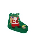Bota de San Nicolás de colores en fieltro calcetín de Navidad para decorar el árbol decoración navideña. Medidas: 44x32 cm.