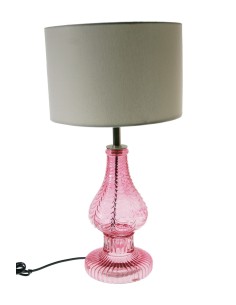 Lámpara de mesa Vidrio Rosa