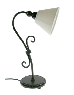 Lampe de table en métal noir décoration style vintage 2