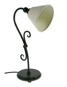 Lampe de table en métal noir décoration style vintage