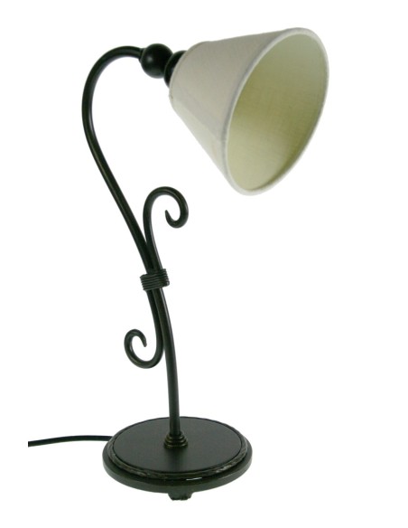 Lámpara de sobremesa metal color negro estilo nórdico para decoración hogar. Medidas: 42x24x15 cm.