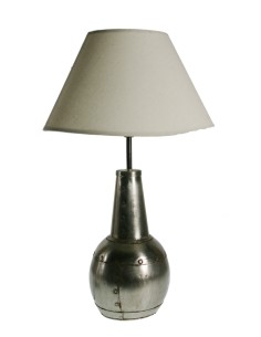 Lámpara de sobremesa metal color estaño decoración estilo nórdico