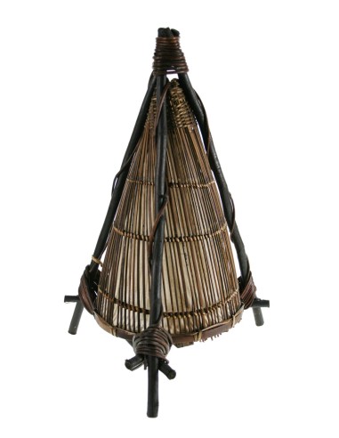  Lampe de table forme pyramidale de roseaux décoration rustique de la maison
