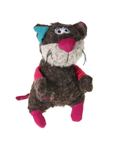 Poupée en peluche chaton marron amusant, joli jouet doux, cadeaux pour enfants.