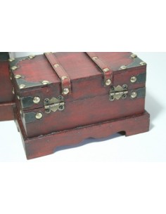Boîte à bijoux en bois avec quincaillerie et sangles 2