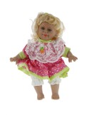 Muñeca con carácter y vestido de color rosa y cabello rubio