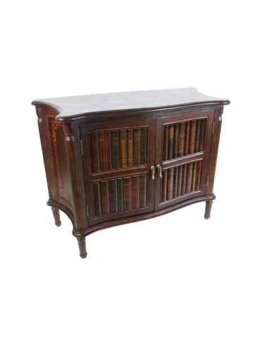 Consola baja de madera con puertas decoración libro