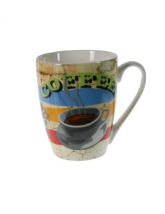 Tasse tasse tasse pour café, chocolat, design en porcelaine blanche dessinant un style vintage pour le petit déjeuner