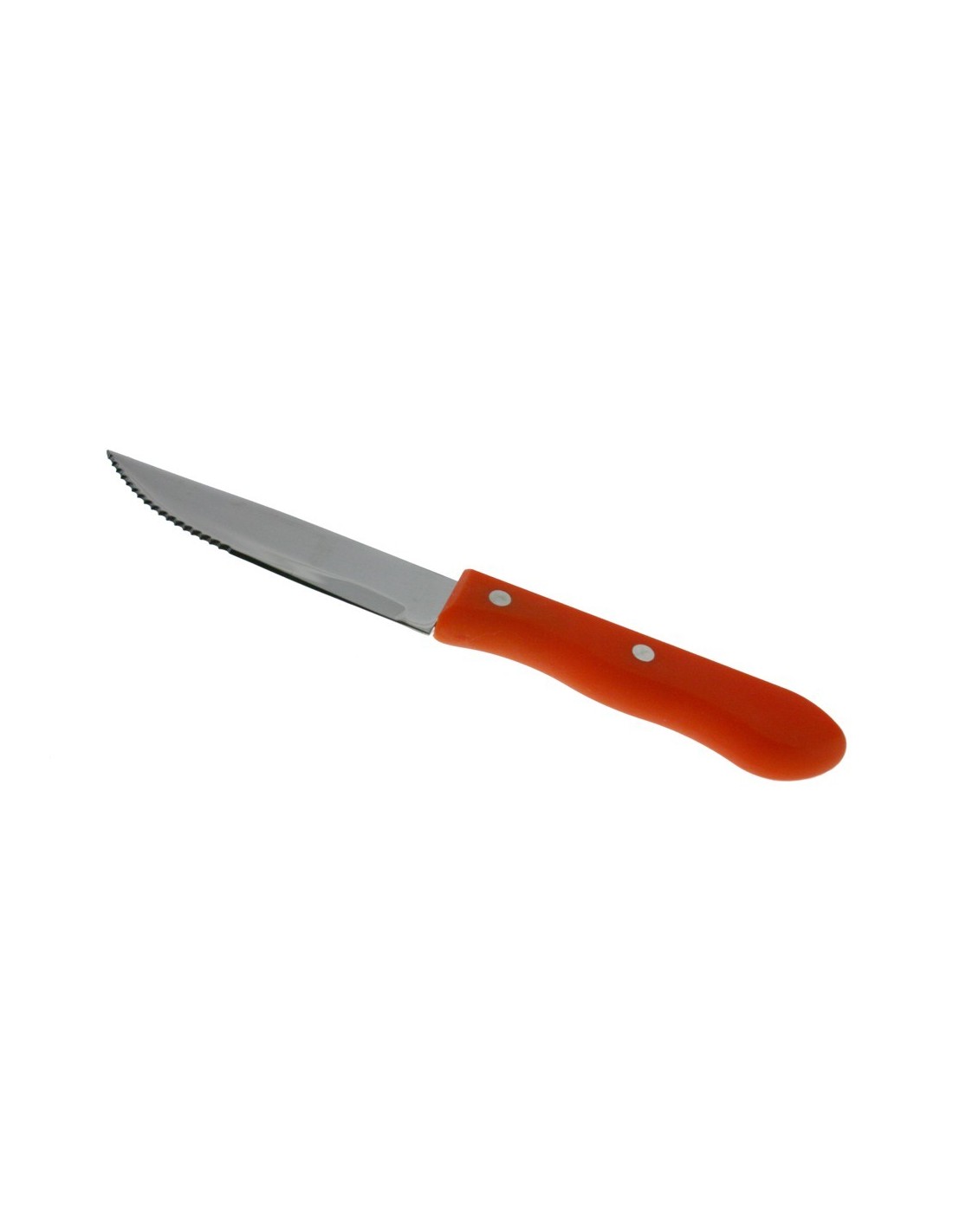 Cuchillo con hoja de sierra con mango color naranja para cocina útil para menaje cocina ideal para regalo
