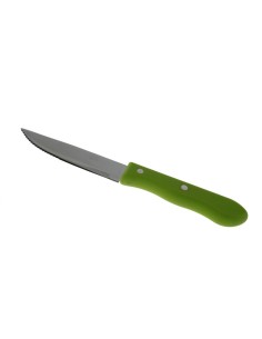Cuchillo para cocinar con hoja de sierra con mango color verde pistacho útiles menaje de cocina. Medidas: 25 cm.