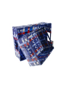 Paniers en fibres synthétiques bleues