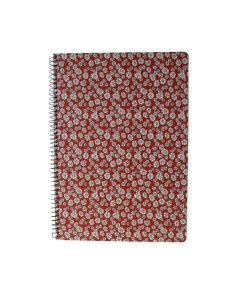 Carnet à anneaux avec couvertures en carton rigide, motif marguerites de style vintage. Format, A4.