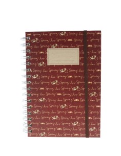 Carnet A5 avec Couverture Rigide Avec Dessin et Caoutchouc Sur le Côté pour Contenir les Feuilles Lignées