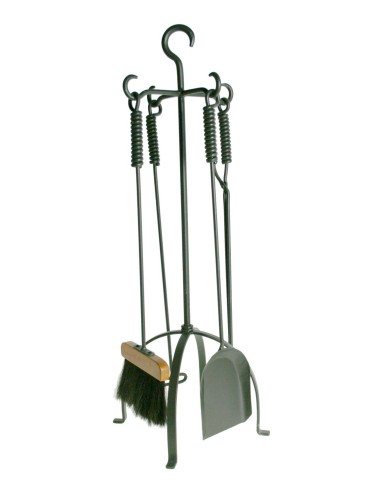 Soporte de Herramientas para Chimenea o Brasero Tradicional de Hierro Forja