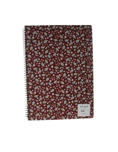 Libreta A4 Tapa Rígida con Dibujo Diseño Étnico Hojas Rayadas