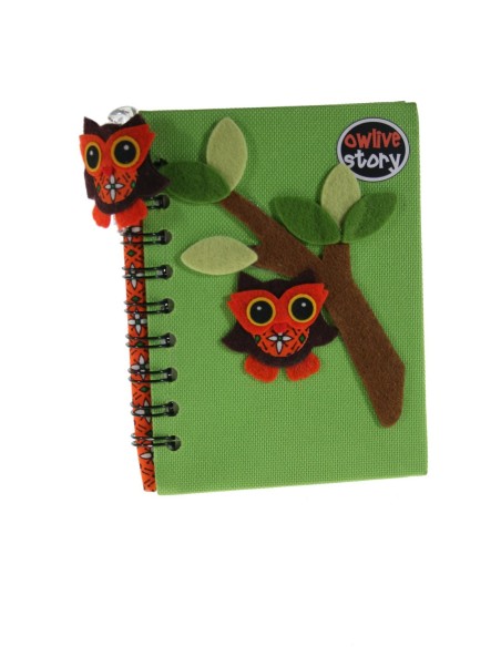 Libreta Notas infantil Tapa Tela color Verde