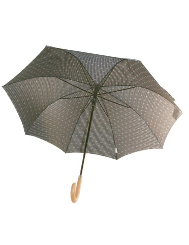 Parapluie auto-ouvrant imprimé marron pour gentleman grand parapluie avec tiges en fibre cadeau de fête des pères