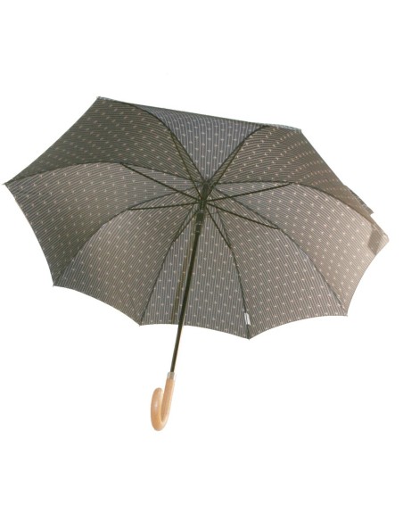 Paraguas grande de lluvia para señor color marrón con estampado apertura automática. Medidas: 92 cm.