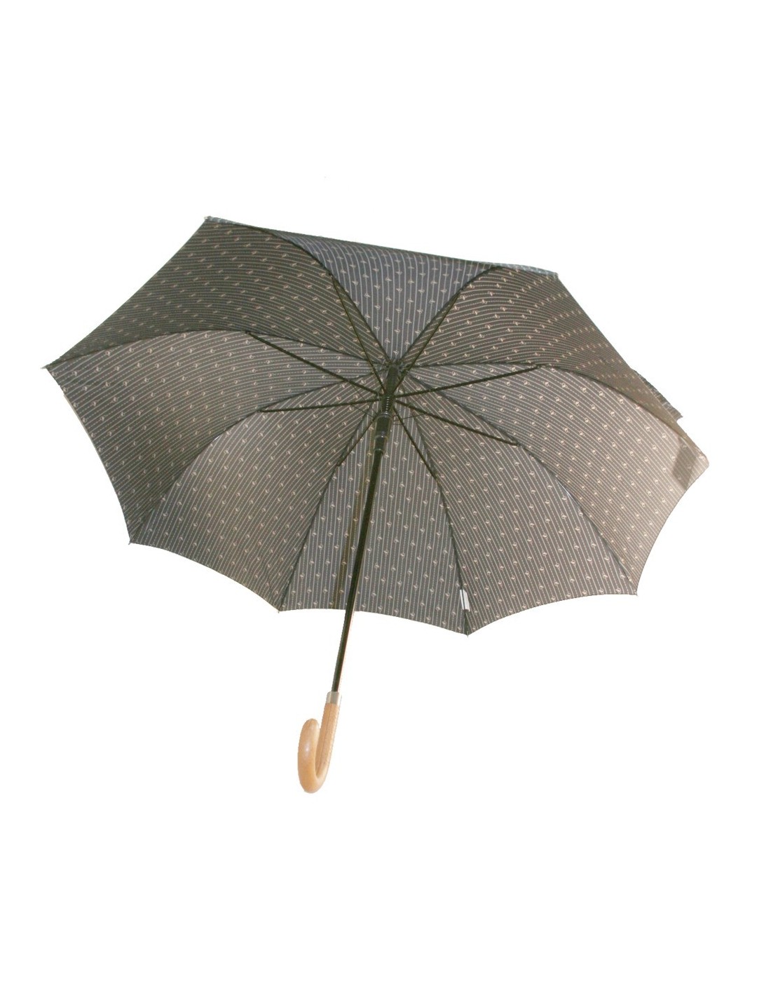 Parapluie auto-ouvrant imprimé marron pour gentleman grand parapluie avec tiges en fibre cadeau de fête des pères