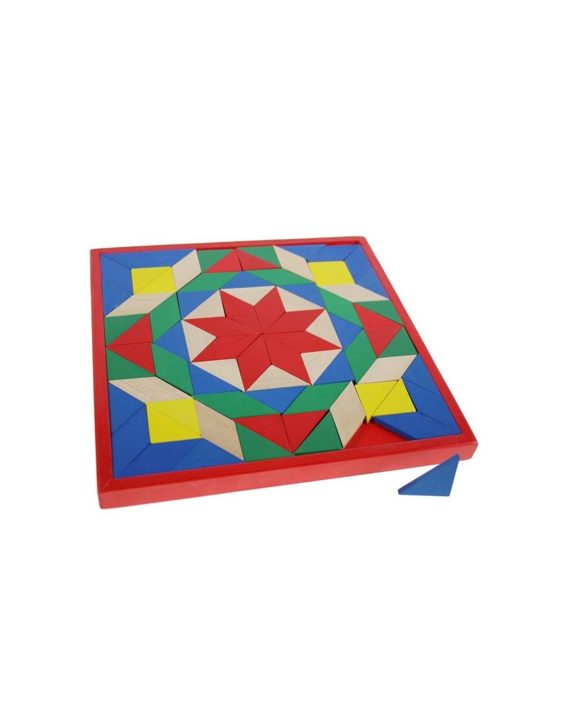 Puzzle mosaïque en bois avec jeu d'enfant aux couleurs vives