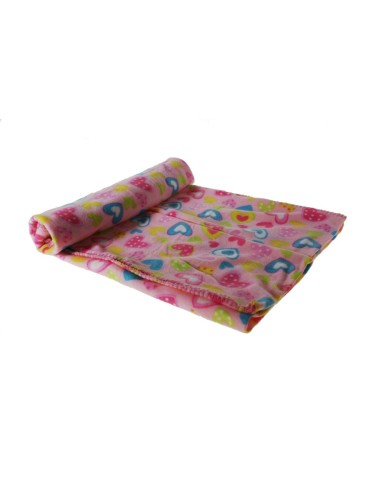 Couverture imprimée pour bébé rose tendre pour berceau, parfaite pour cadeau.