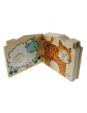 Libro táctil de madera para niño niña de animales granja