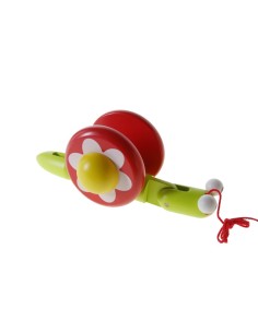 Joguina arrossegament fusta forma cargol joc de corda per a nens nenes 2