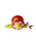 Juguete arrastre madera forma caracol juego de cuerda para niños niñas