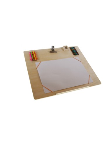 Tabla de madera laminada para dibujar con accesorios manualidades creativas para niño niña