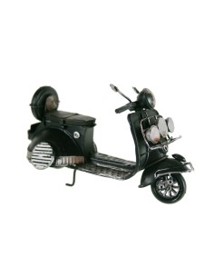 Réplica de moto vespa scooter en metal color negro vintage