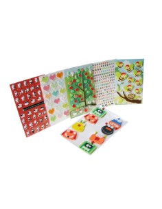 Pegatinas set de 6 unidades para decorar las libretas y carpetas manualidad creativa para niño niña.