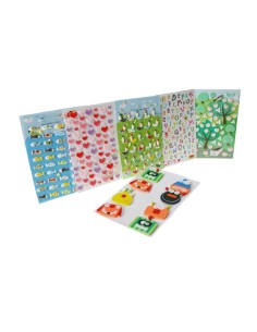 Pegatinas set de 6 unidades para decorar las libretas y carpetas manualidad creativa para niño niña