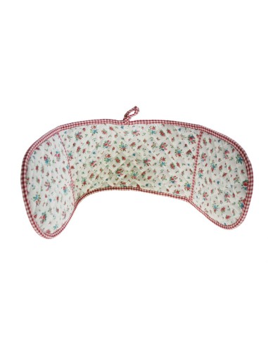 Moufle en tissu rembourré rouge et grande poignée pour cuisine