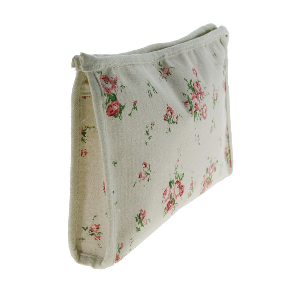 Neceser con dibujo flores para viaje organizador bolso estilo vintage