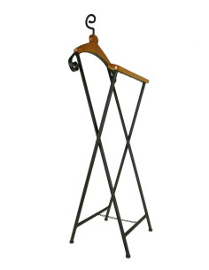 Galán de noche  hierro y madera plegable vintage clasico 2