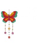 Mariposa colgante metálica de colores para decoración habitación de infante