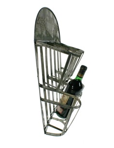 Botellero de metal para colgar estilo vintage decoración hogar mueble botellero 6 botellas 2