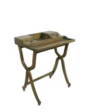 Moble auxiliar escriptori de fusta massissa de color roure estil vintage